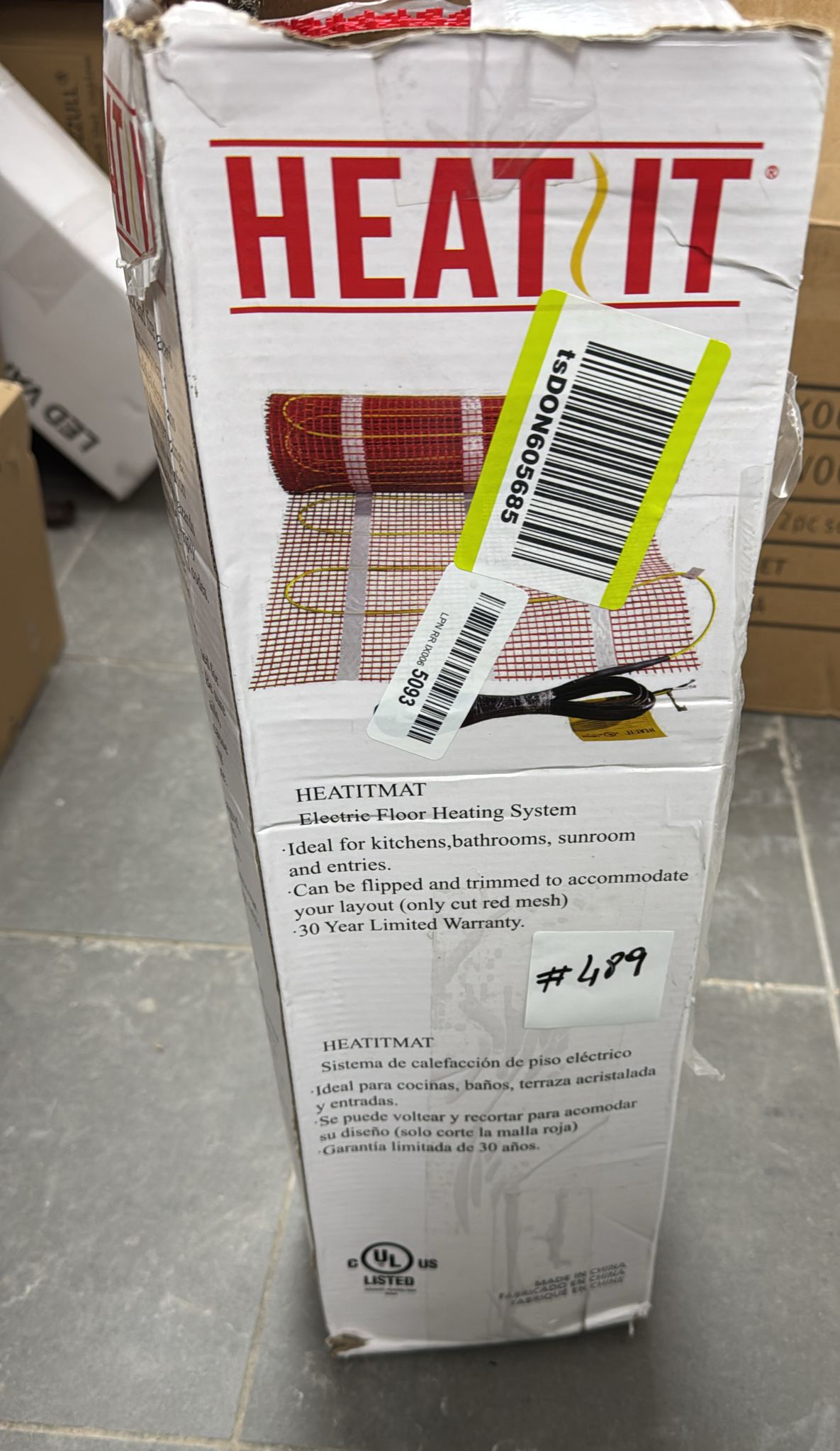 heatit self-adhesive floor heat heating system 35sqft