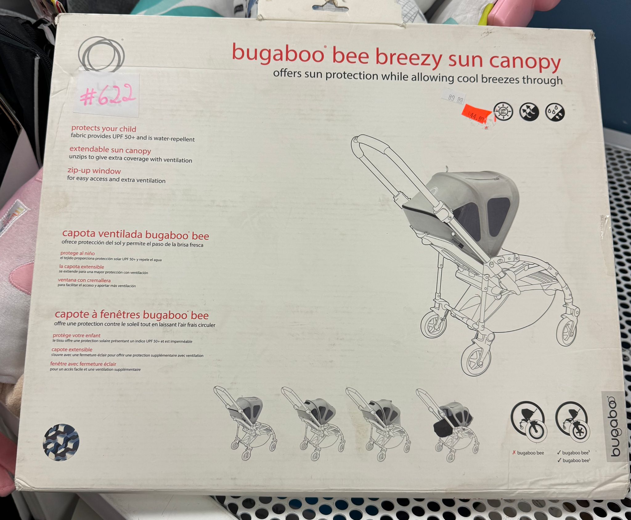 bugaboo bee breezy sun canopy