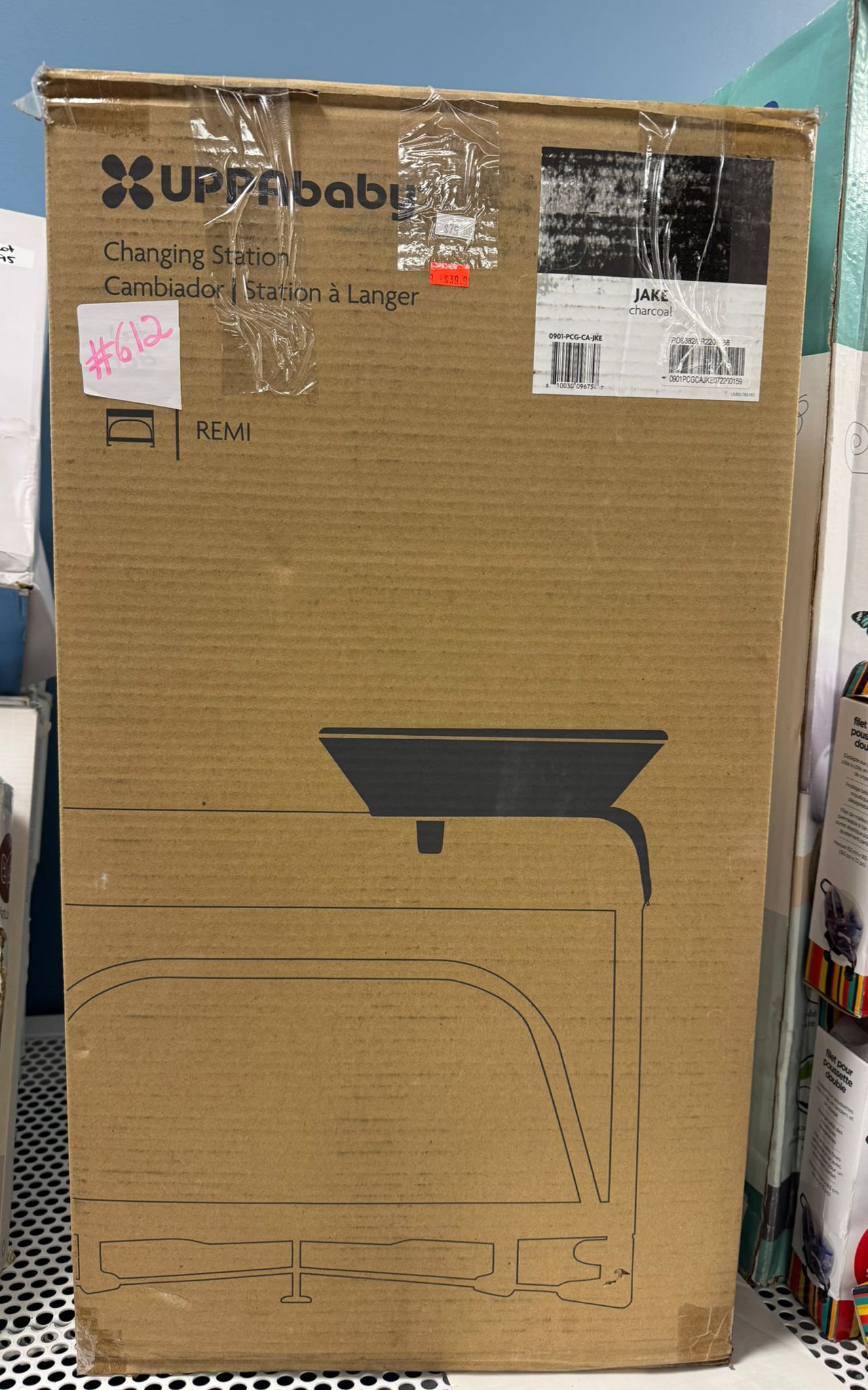 uppababy changing station charcoal